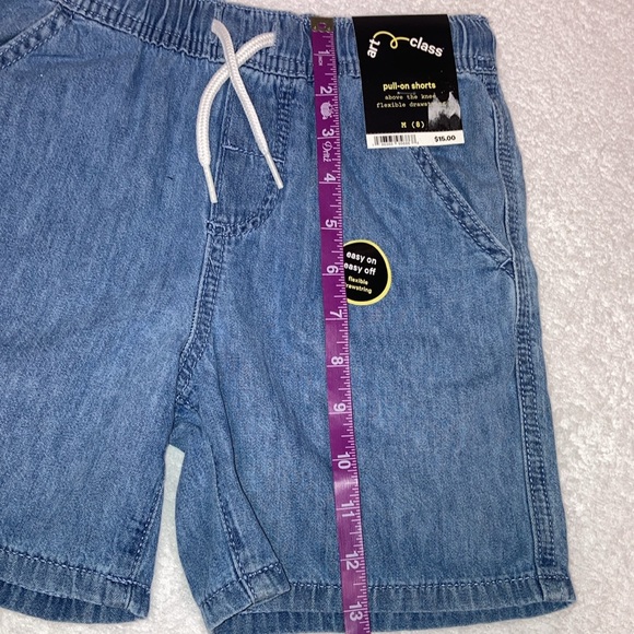 NWT art class pull on shorts denim look elastic waist medium 8 - Picture 2 of 7